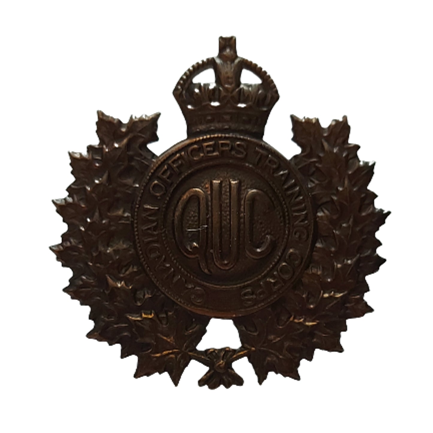 WW2 Canadian COTC Queen's University Cap Badge