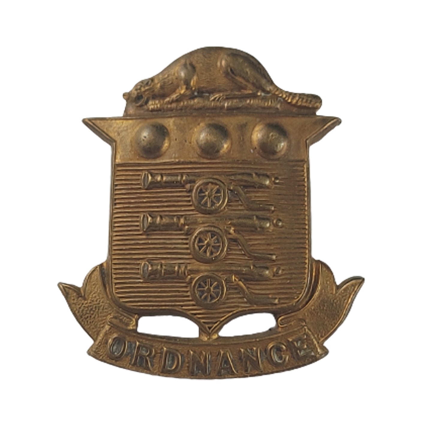 WW1 RCOC Canadian Ordnance Corps Cap Badge