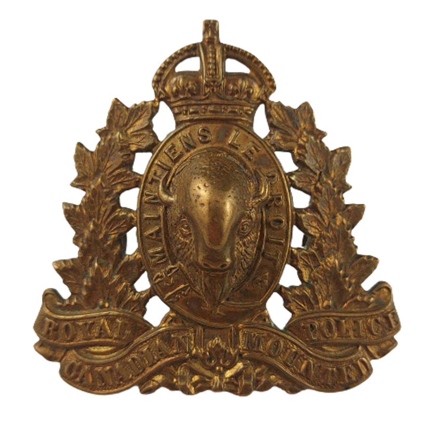WW2 RCMP Royal Canadian Mounted Police Cap Badge - J.R. Gaunt
