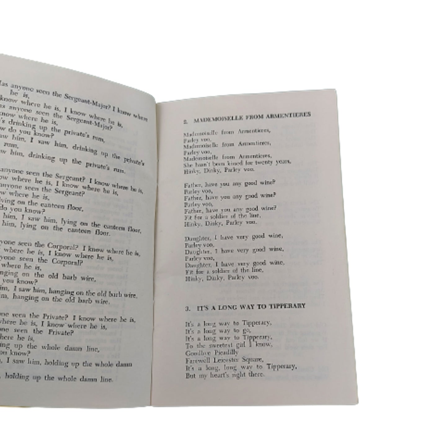 Post-WW2 PPCLI Regimental Song Book