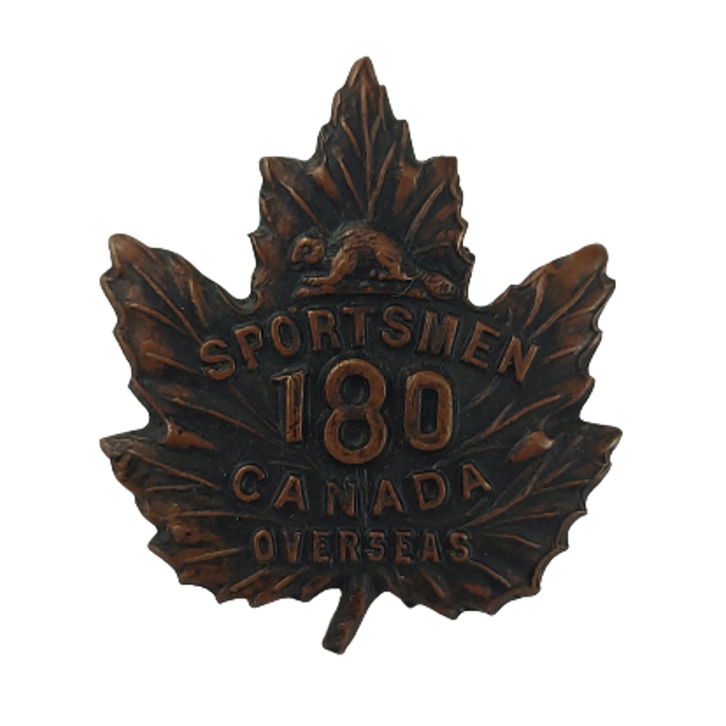 WW1 Canadian 180th Battalion Toronto Sportsmen collar Badge