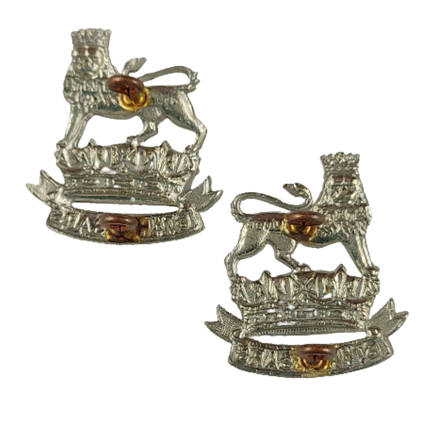 Pre-WW1 Canadian 6th Hussars Collar Badge Pair