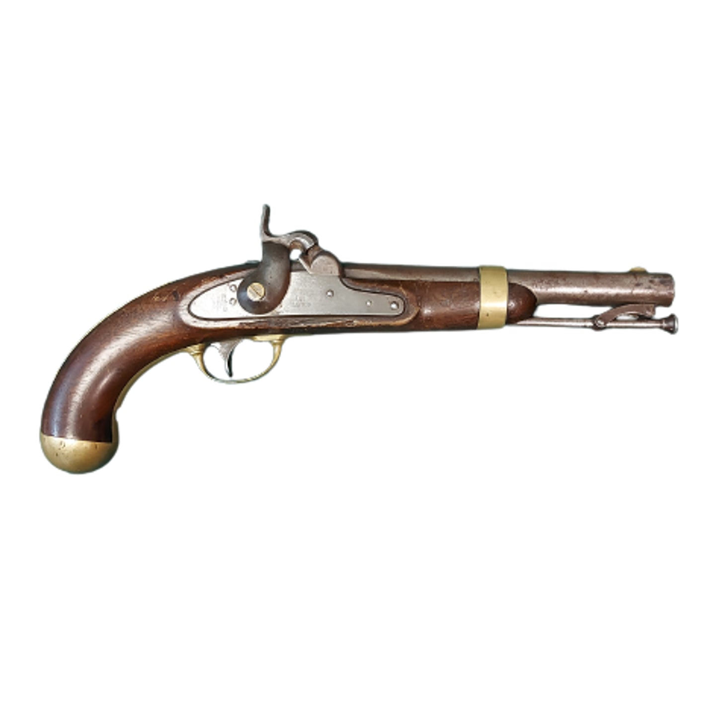 Antique U.S. Model 1842 Ashton Military Pistol By H. Aston