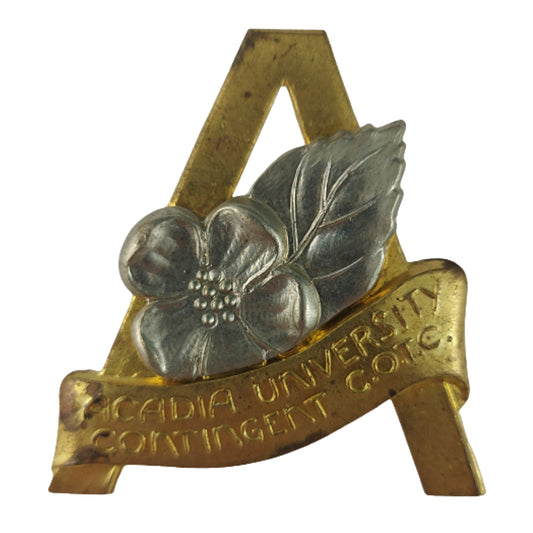 Acadia University COTC Canadian Officer Training Corps Cap Badge - Scully Montral