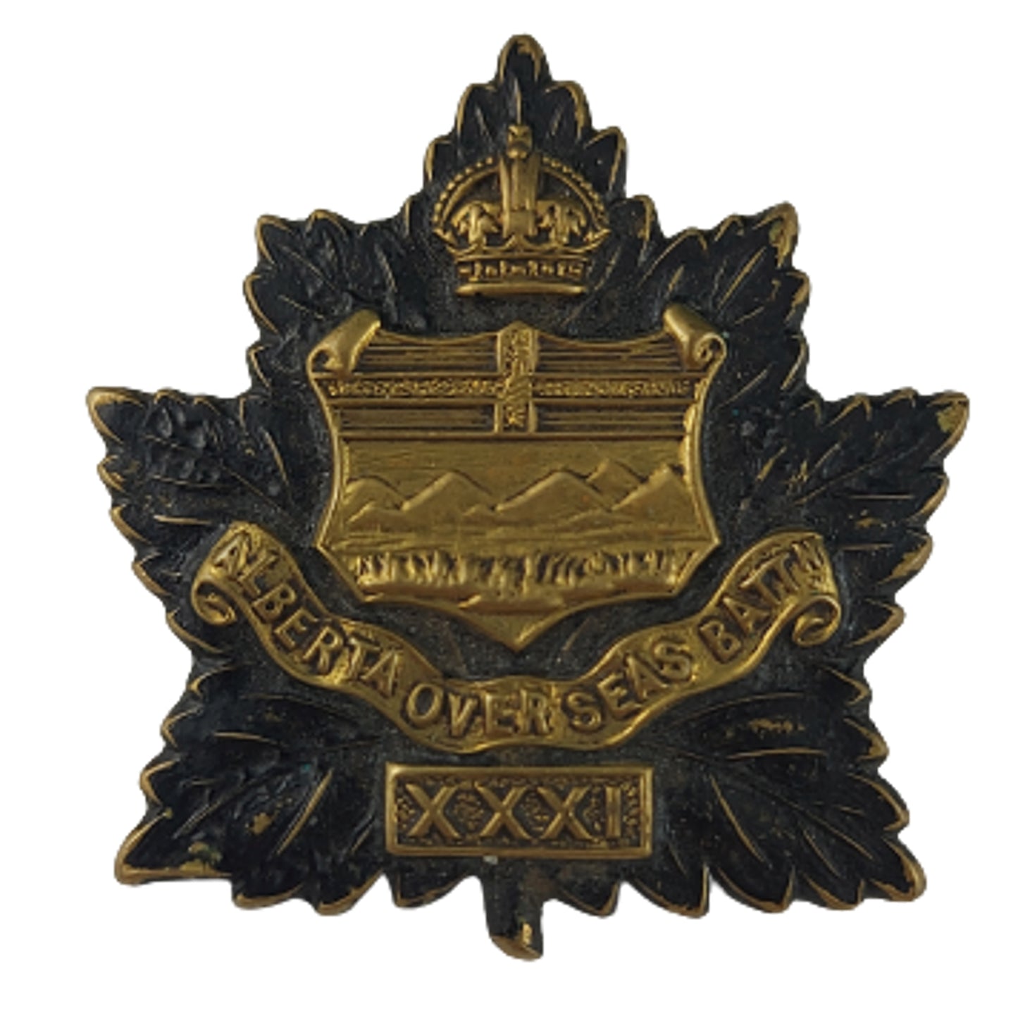 WW1 Canadian 31st Battalion Officer's Cap Badge - Alberta Regiment