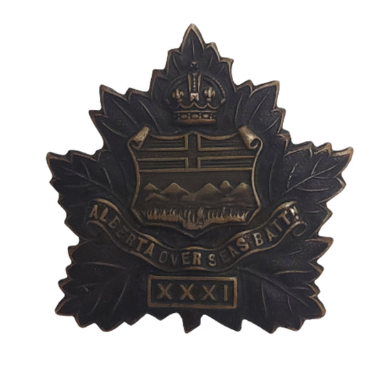 WW1 Canadian 31st Battalion Cap Badge - Alberta Regiment