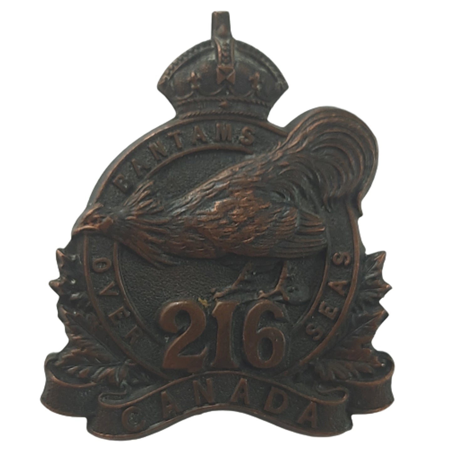 WW1 Canadian 216th Battalion Cap Badge - Toronto Battalion - Ellis Bros.