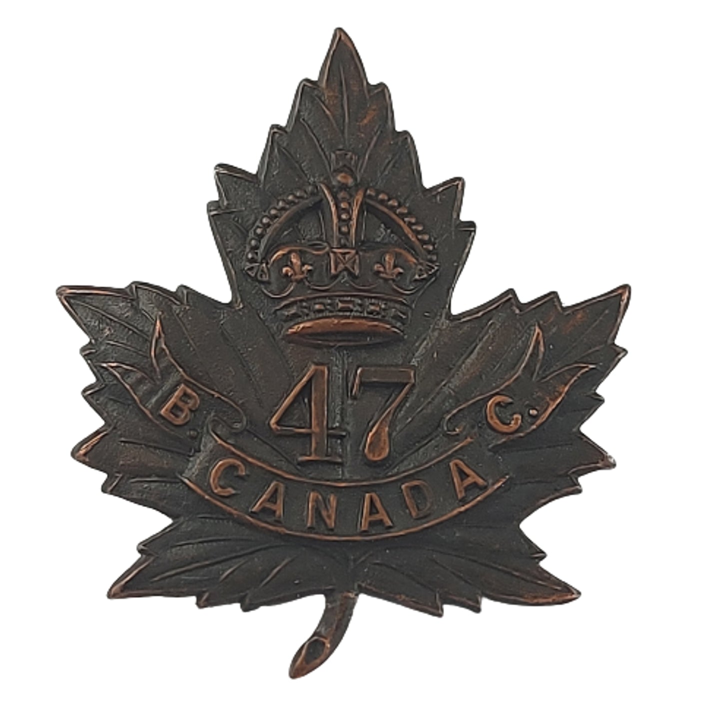 WW1 Canadian 47th Battalion Cap Badge - British Columbia