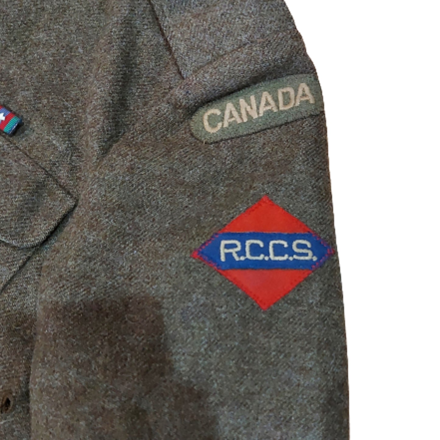 WW2 RCCS Royal Canadian Corps Of Signals BD Battle Dress With Pants And Beret