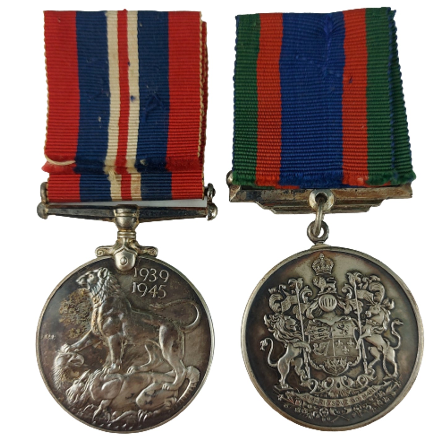 WW2 Canadian Medal Pair With Birks Bar - RCOC Royal Canadian Ordnance Corps