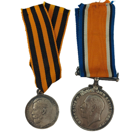 WW1 Canadian BWM And Russian 4th Class Bravery Medal - North Russian Expeditionary Force
