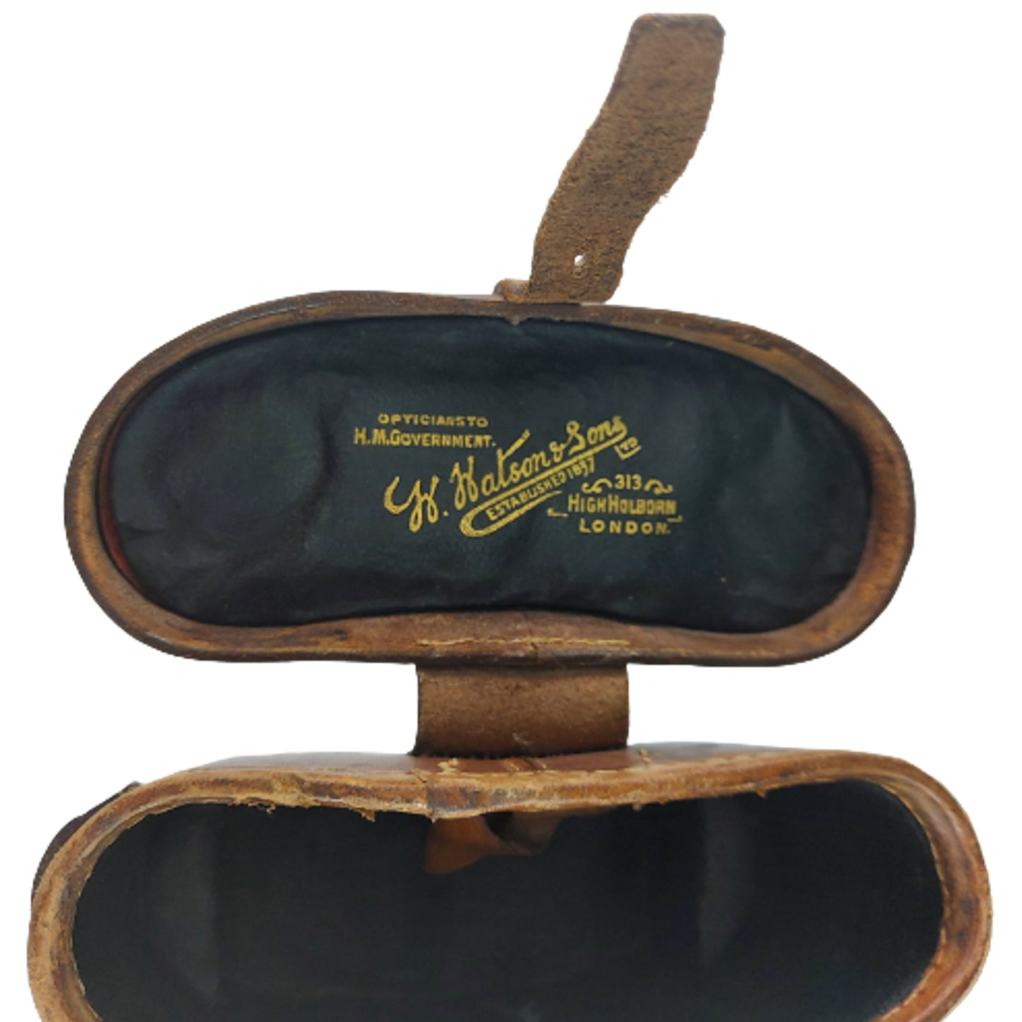 WW1 British Field Binoculars In Case 1918