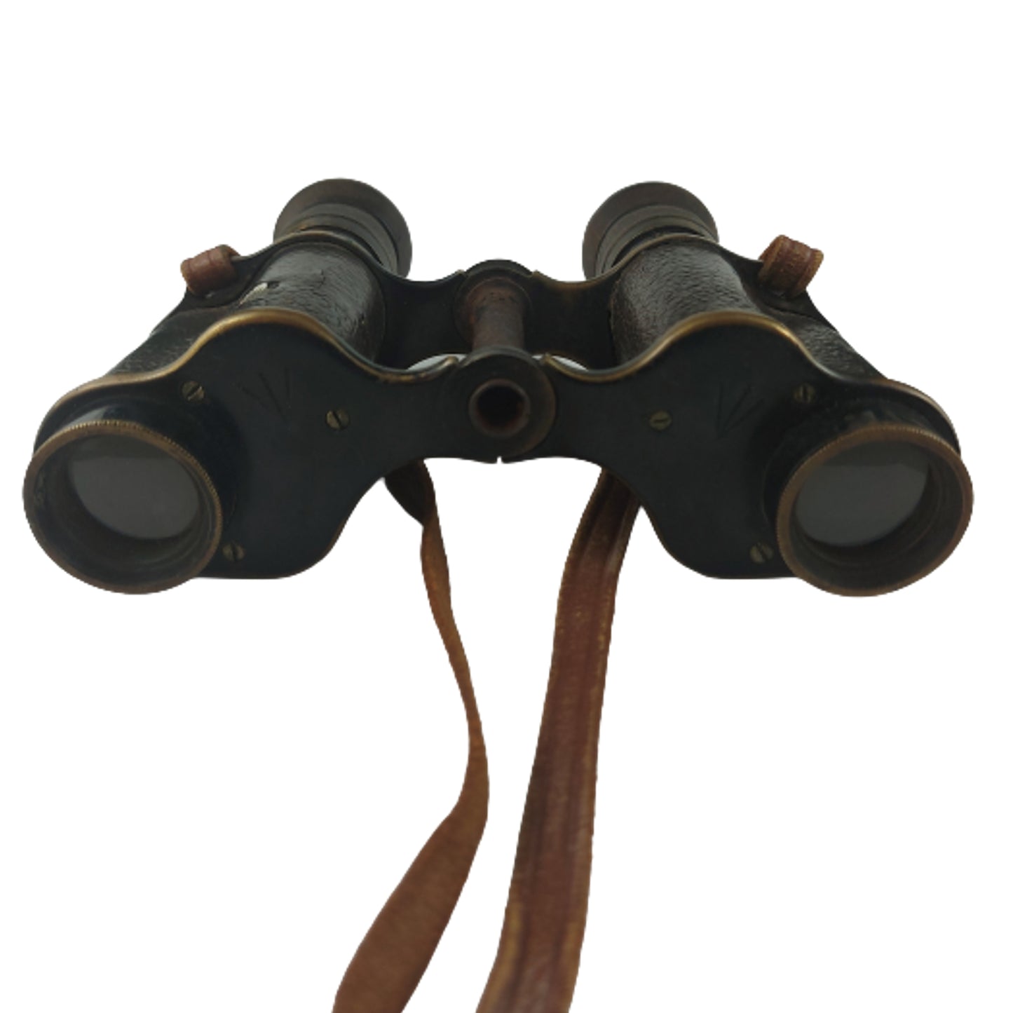 WW1 British Field Binoculars In Case 1918