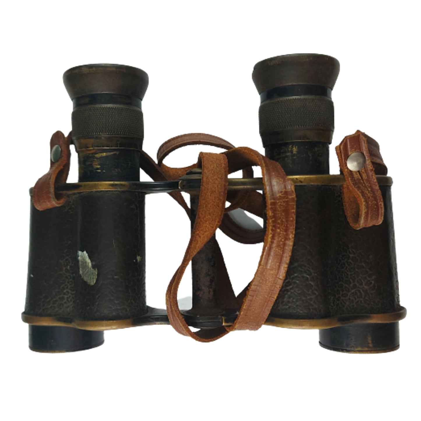 WW1 British Field Binoculars In Case 1918