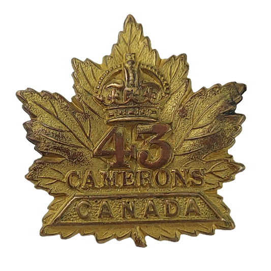 WW1 Canadian 43rd Camerons Sweetheart Pin