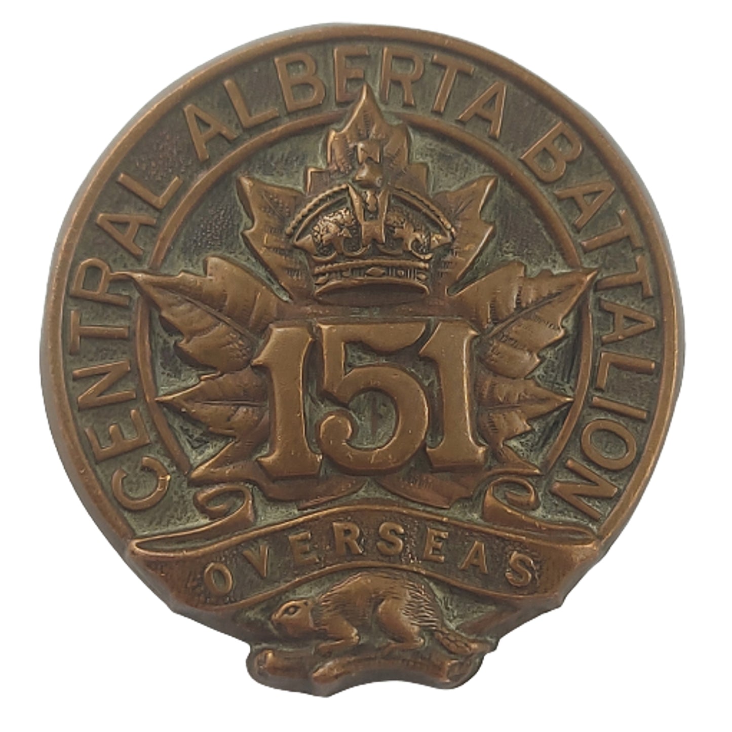 WW1 Canadian 151st Battalion Cap Badge - Central Alberta Battalion