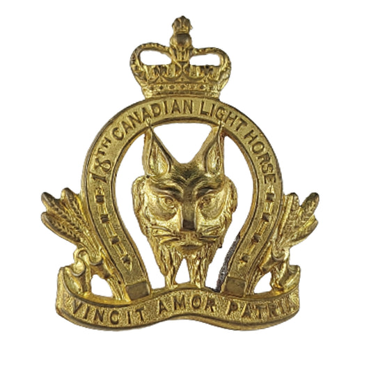 WW2 18th Canadian Light Horse Collar Badge