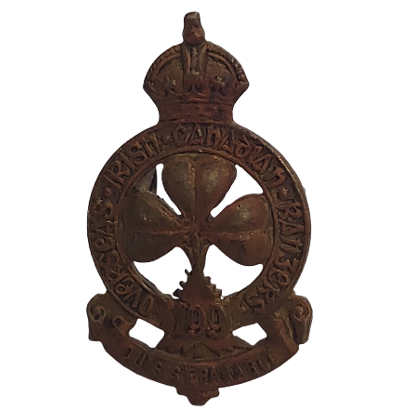 WW1 Canadian 199th Battalion Collar Badge - Irish Canadian Rangers