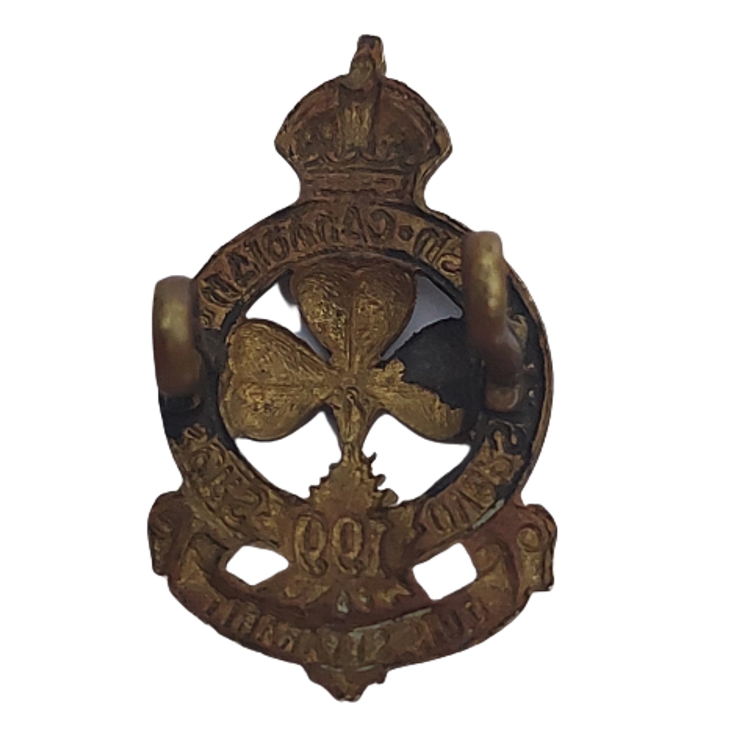 WW1 Canadian 199th Battalion Collar Badge - Irish Canadian Rangers