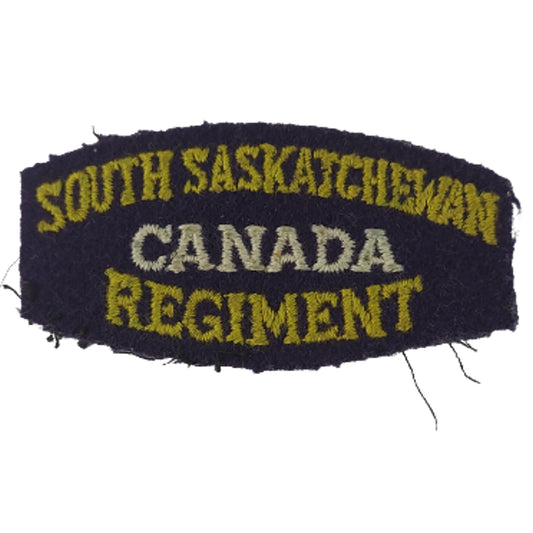 WW2 Canadian South Saskatchewan Regiment Cloth Shoulder Title