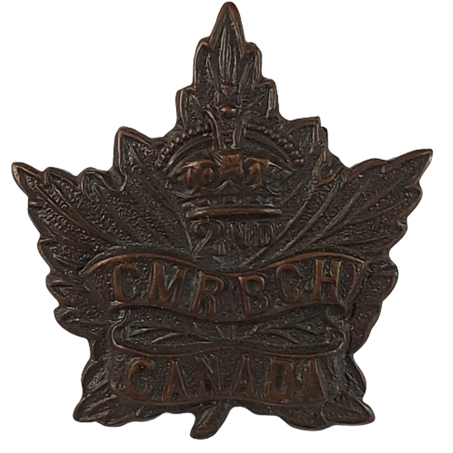 WW1 2nd CMR Canadian Mounted Rifles Collar Badge