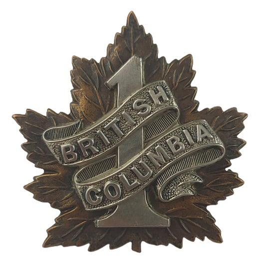 WW1 Canadian 7th Battalion Cap Badge - British Columbia - Hicks & Sons