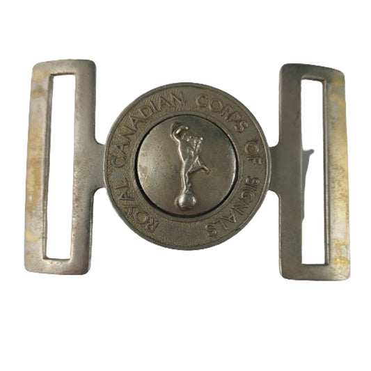 Post-WW2 Royal Canadian Corps Of Signals Belt Buckle