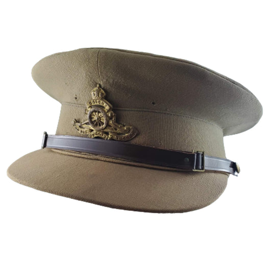 WW2 RCA Royal Canadian Artillery Visor Cap With Badge