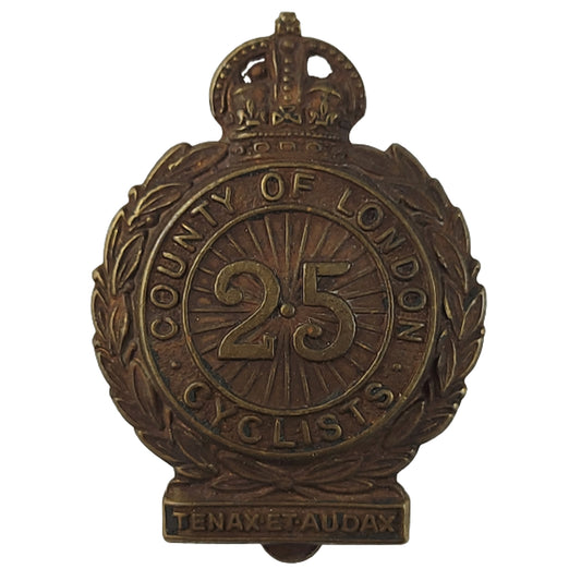 WW2 British City Of London Cyclists 25th Cap Badge