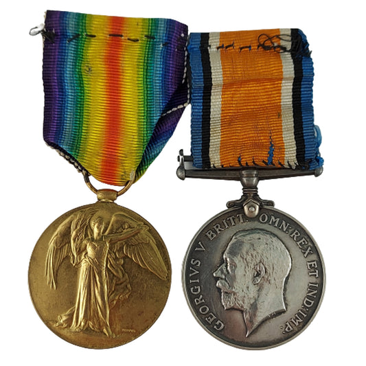 WW1 Canadian Medal Pair - 5th Western Cavalry / 68th Battalion Regina Saskatchewan