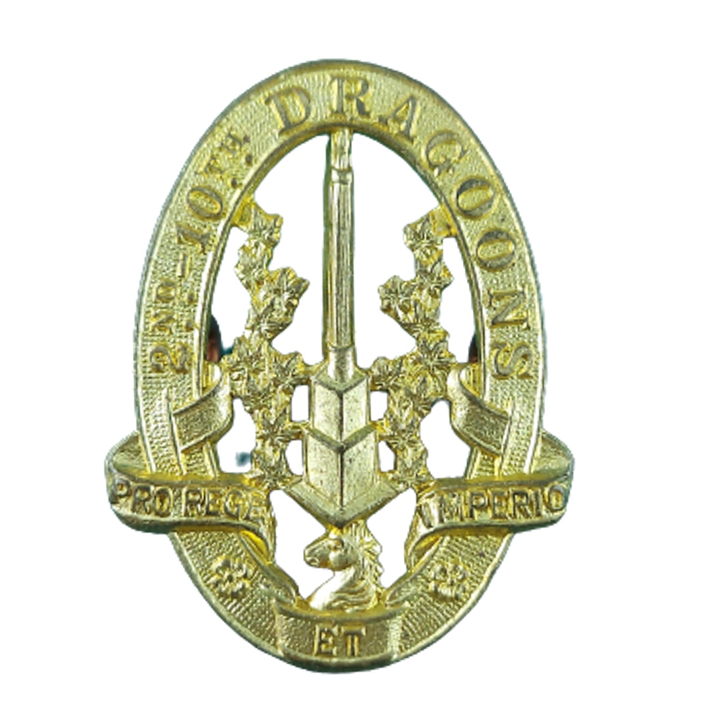 WW2 Canadian 2nd - 10th Dragoons Collar Badge