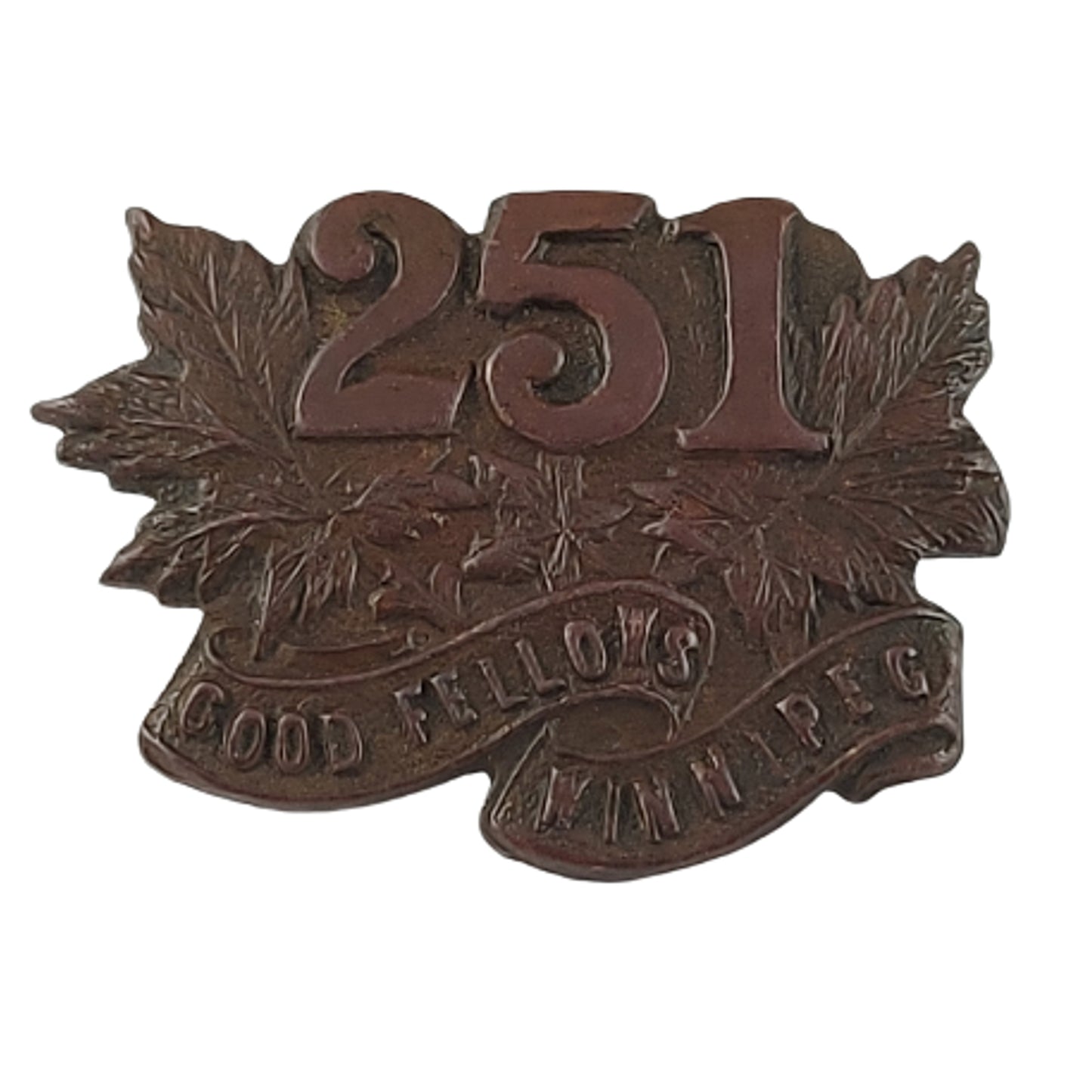 WW1 Canadian 251st Battalion Collar Badge - Winnipeg Goodfellows