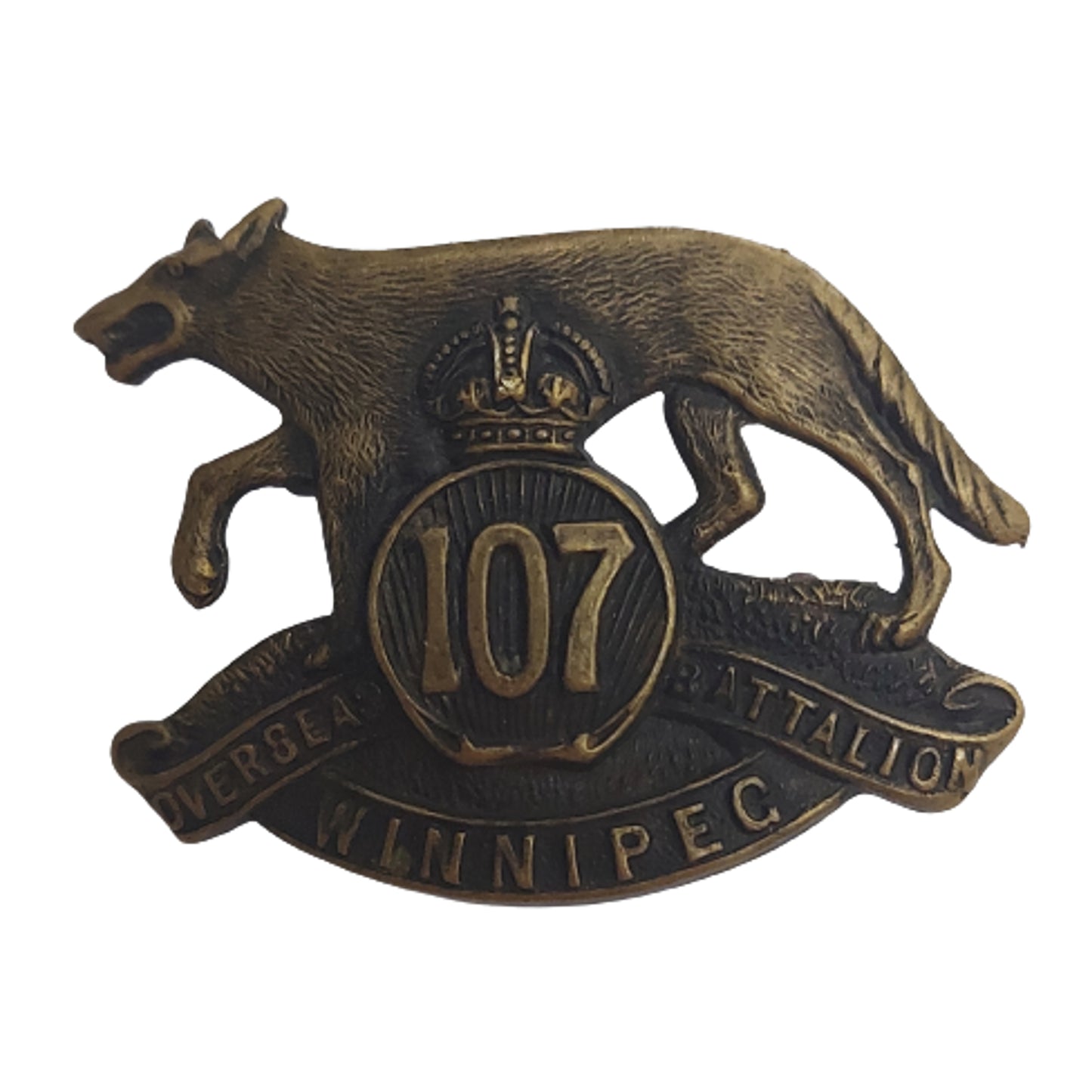 WW1 Canadian 107th Battalion Cap Badge - Winnipeg Manitoba