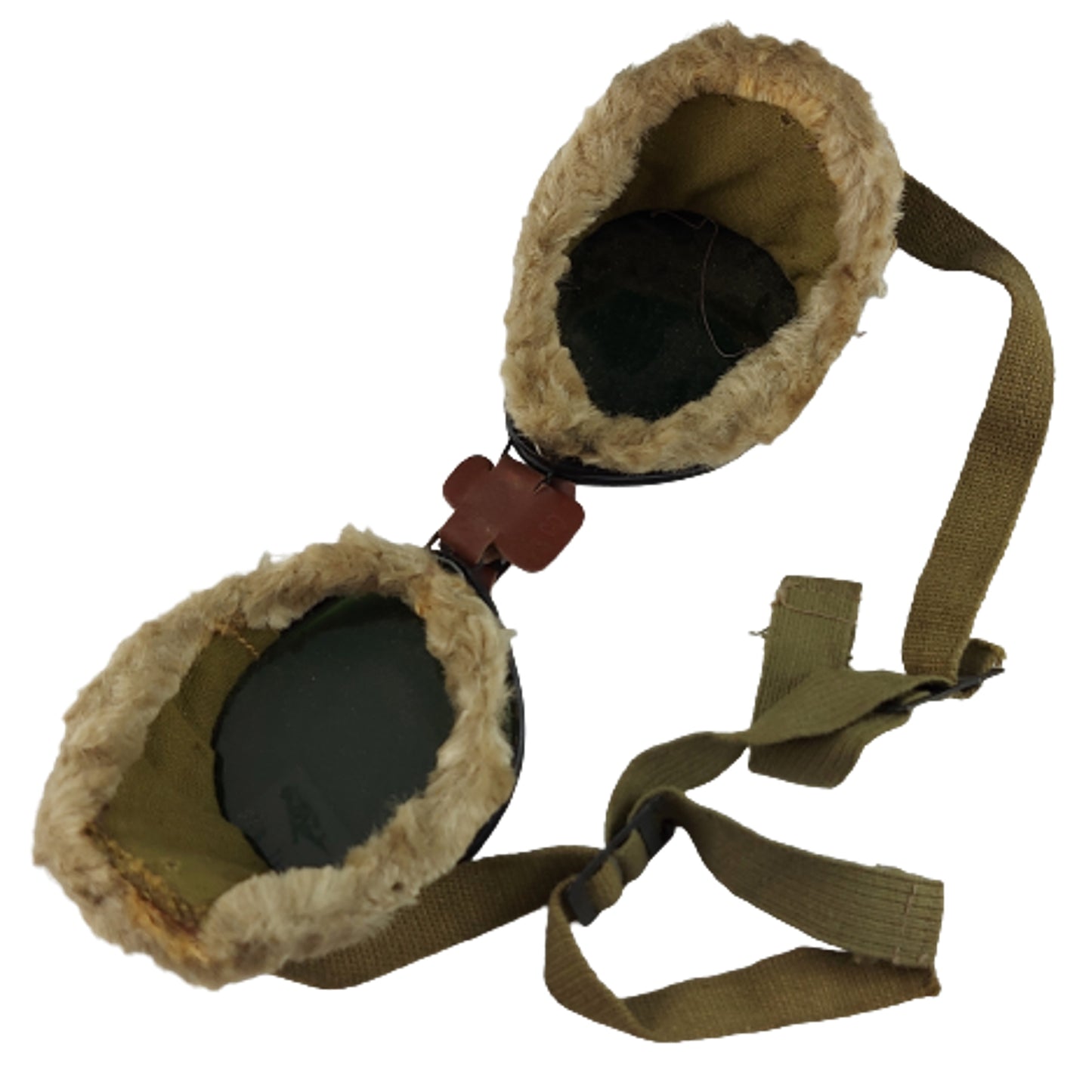 WW2 US United States Army Mountain Troop Goggles In Case - Foster Grant