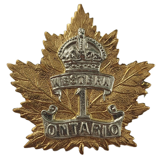 WW1 Canadian 1st Battalion Cap Badge - Western Ontario