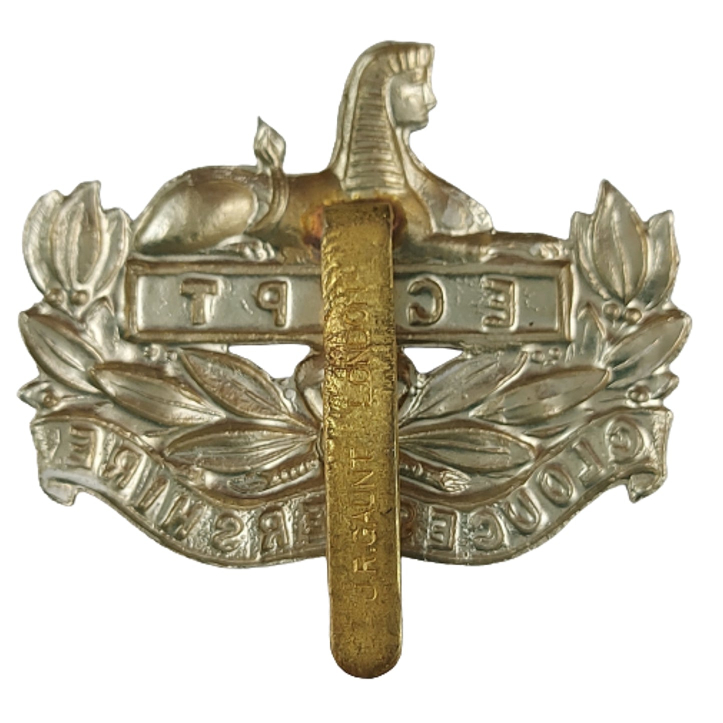 WW2 British Army Gloucestershire Regiment Egypt Cap Badge