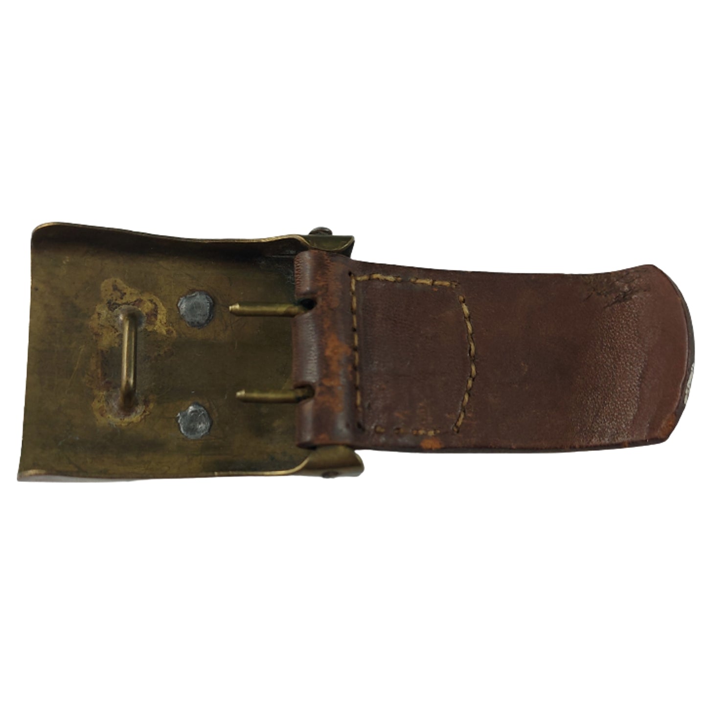 Pre-WW1 Prussian M1895 EM/NCO Belt Buckle With Leather Tab