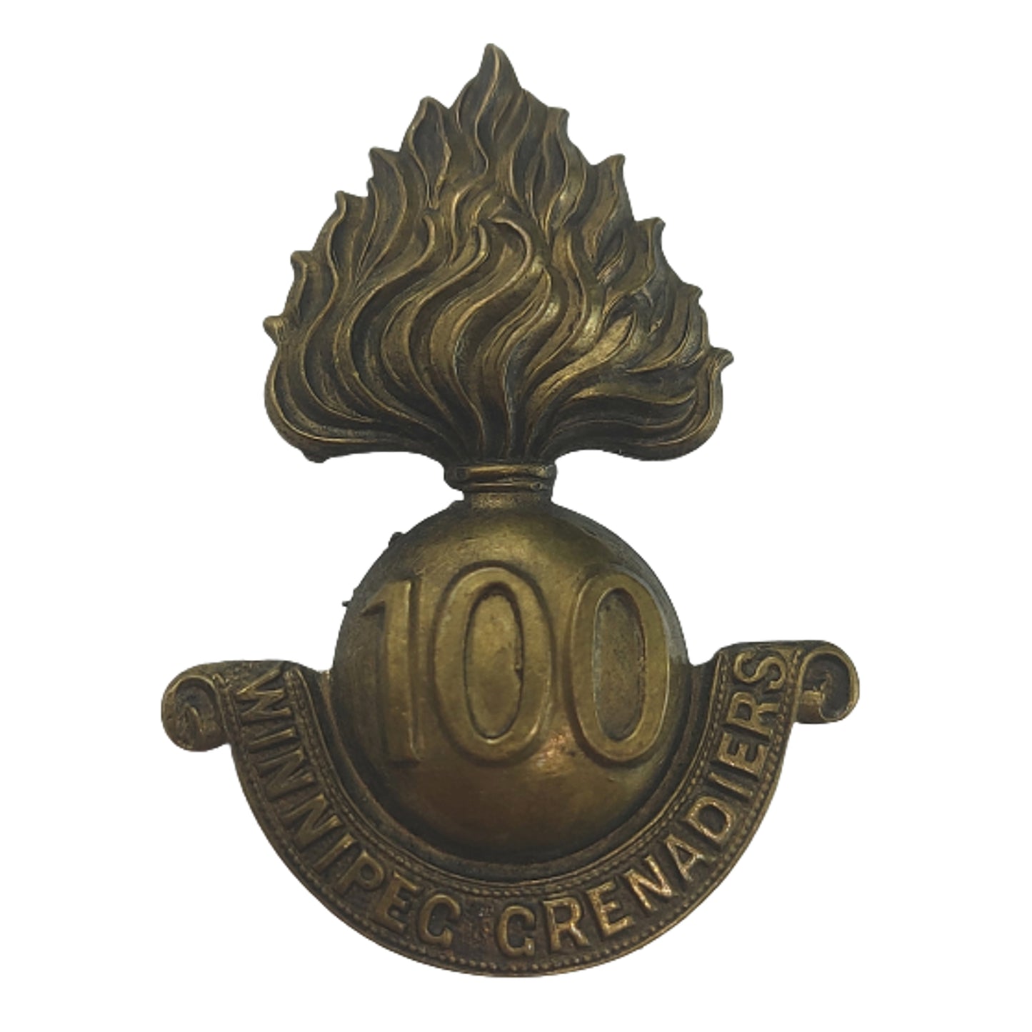 WW1 Canadian 100th Battalion Cap Badge - Winnipeg Manitoba