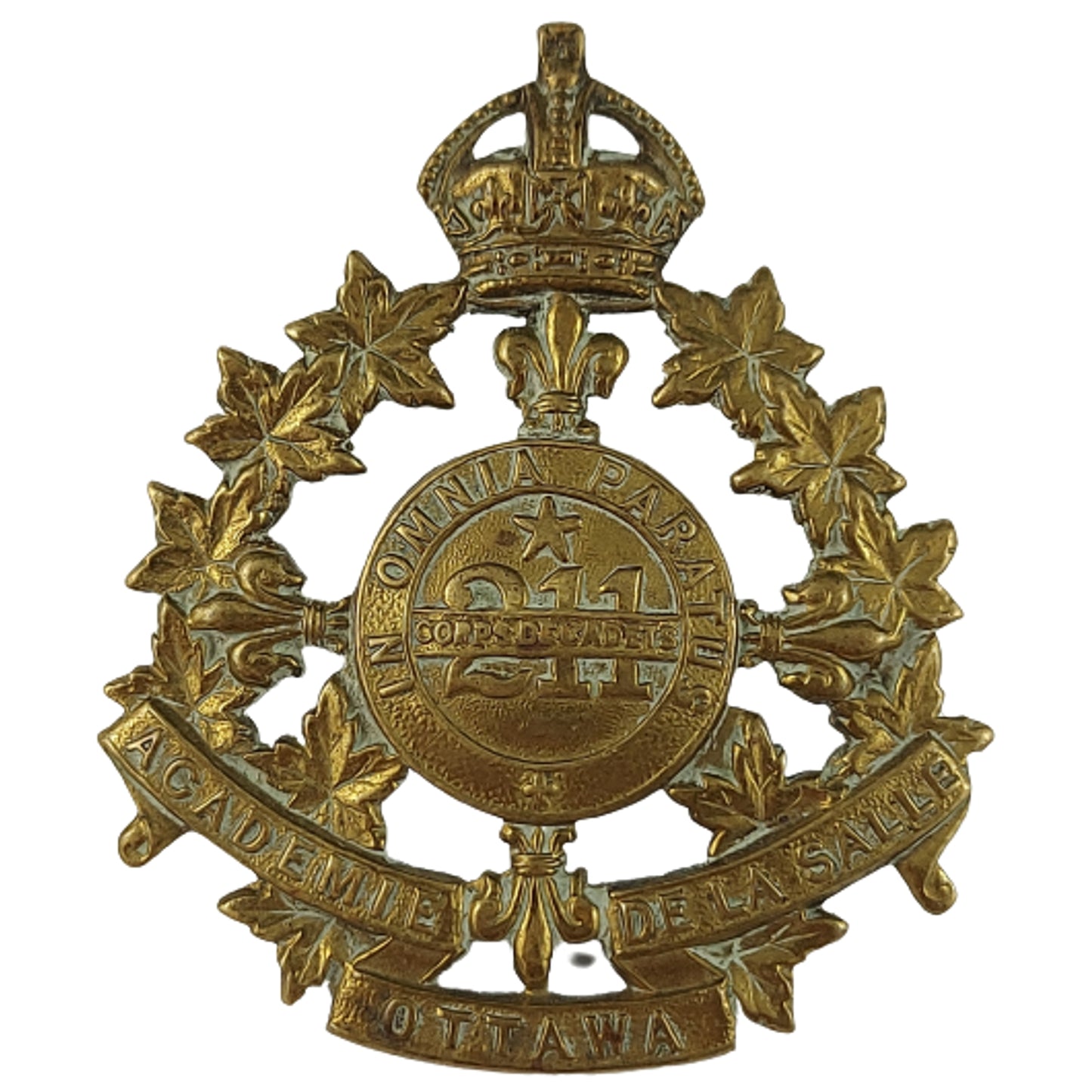 WW1 Canadian 211th De La Salle Cadet Corps Cap Badge