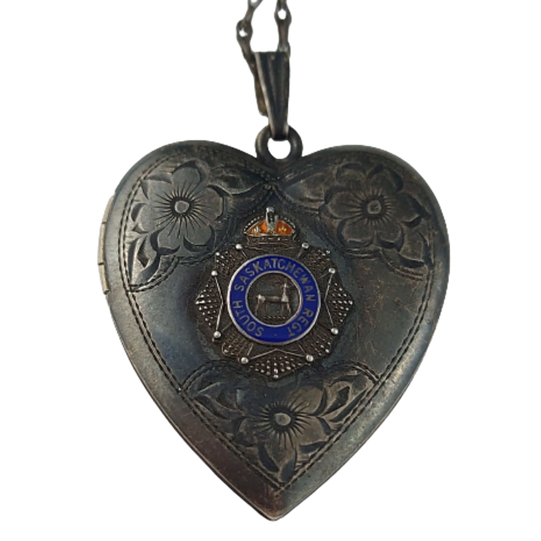 WW2 Canadian South Saskatchewan Regiment Sterling Sweetheart Locket Wi ...