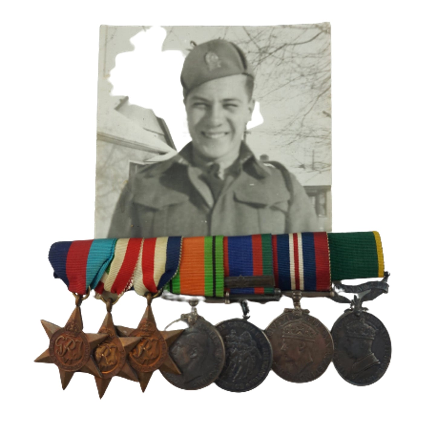 WW2 Canadian Medal Set With Photograph - Camerons Of Canada