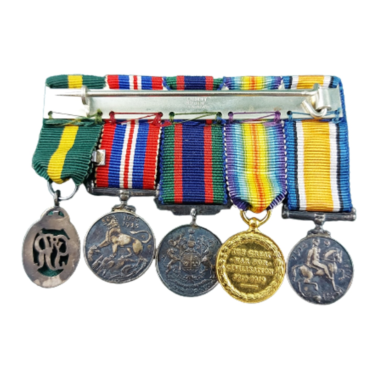 WW1 - WW2 Canadian-British Miniature Medal Set