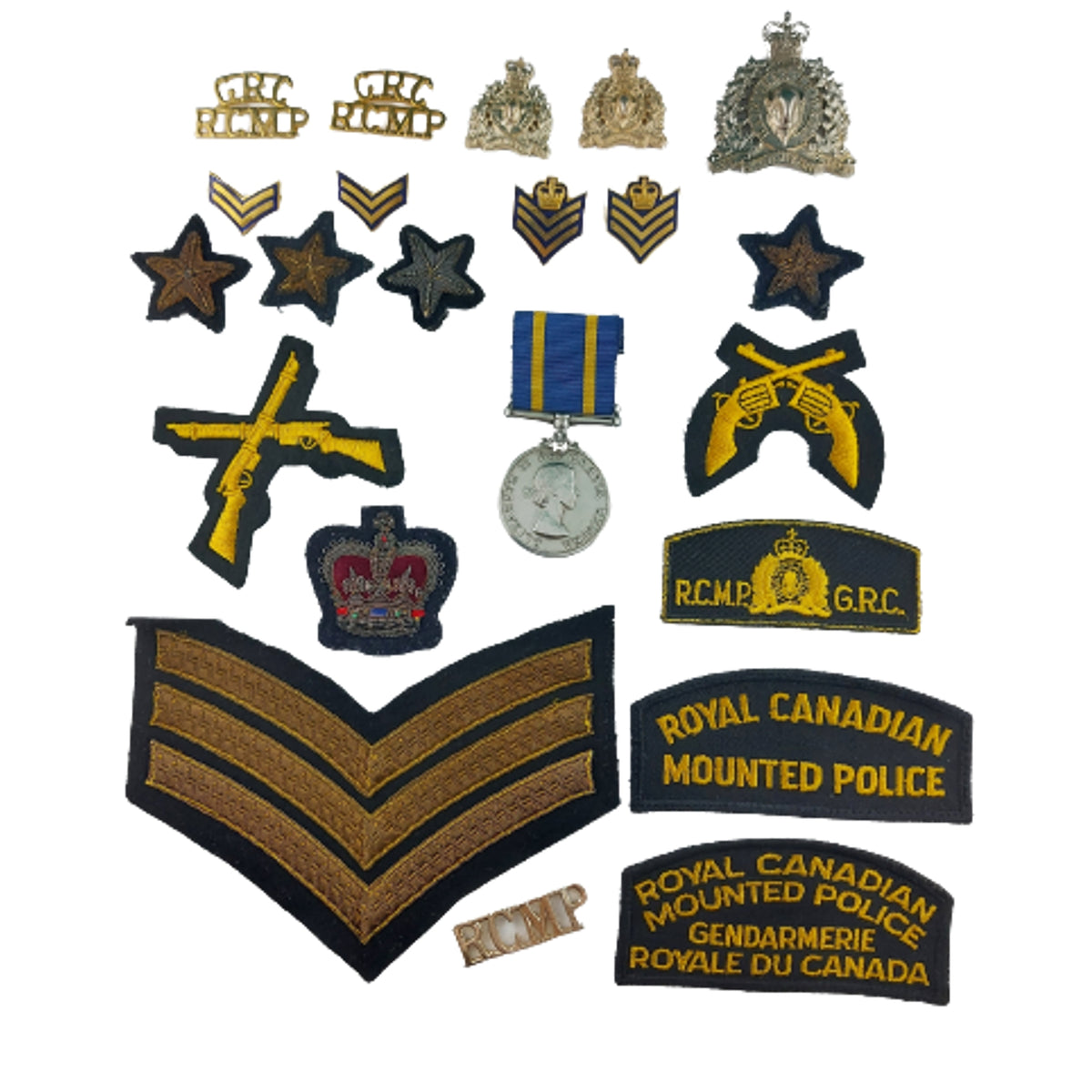 Rcmp Ribbons QEII RCMP Royal Canadian Mounted Police LSGC Medal And Insignia ...