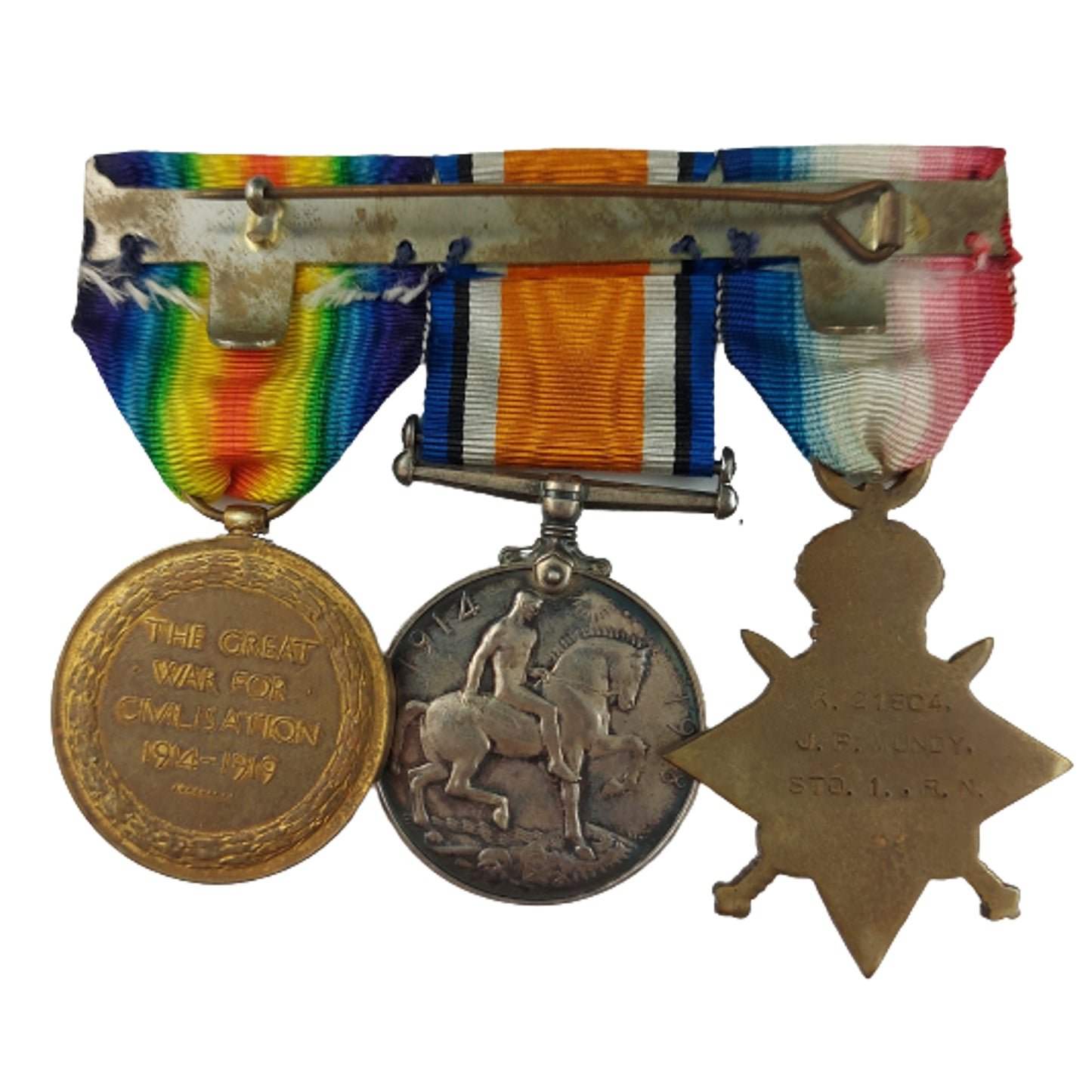 WW1 British Medal Trio - Royal Navy