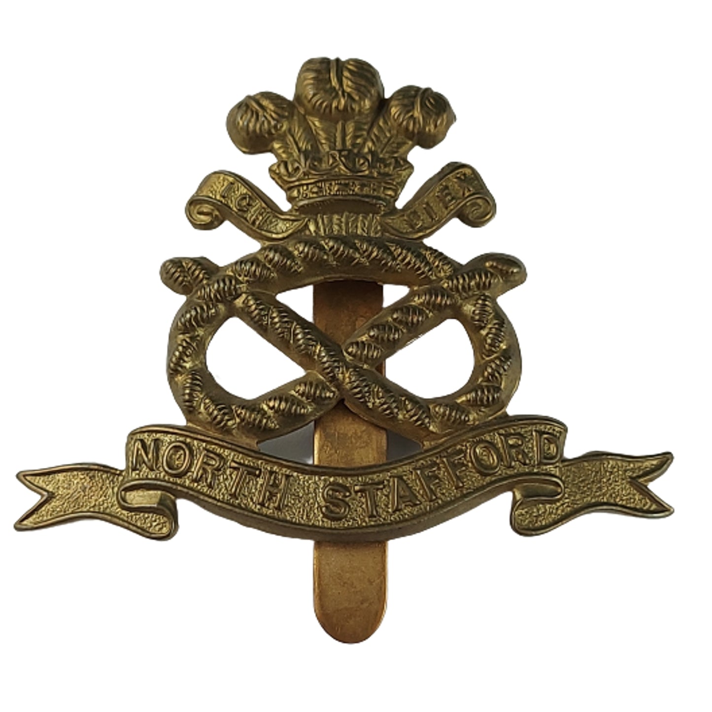 WW2 British North Stafford Staffordshire Regiment Cap Badge