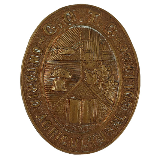WW1 COTC Ontario Agricultural College Contingent Cap Badge - Ellis 1916