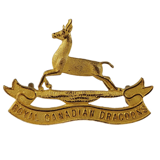 WW2 RCD Royal Canadian Dragoons Officer's Cap Badge
