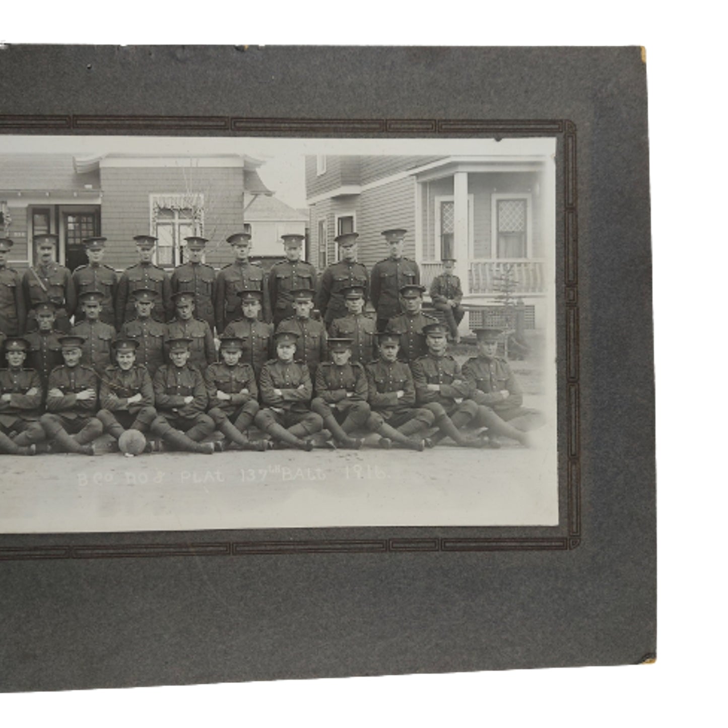 WW1 Canadian Battalion Photo On Matte Board - 137th Battalion Calgary, Alberta