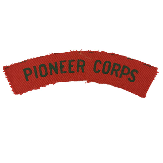 WW2 British Pioneer Corps Canvas Shoulder Title