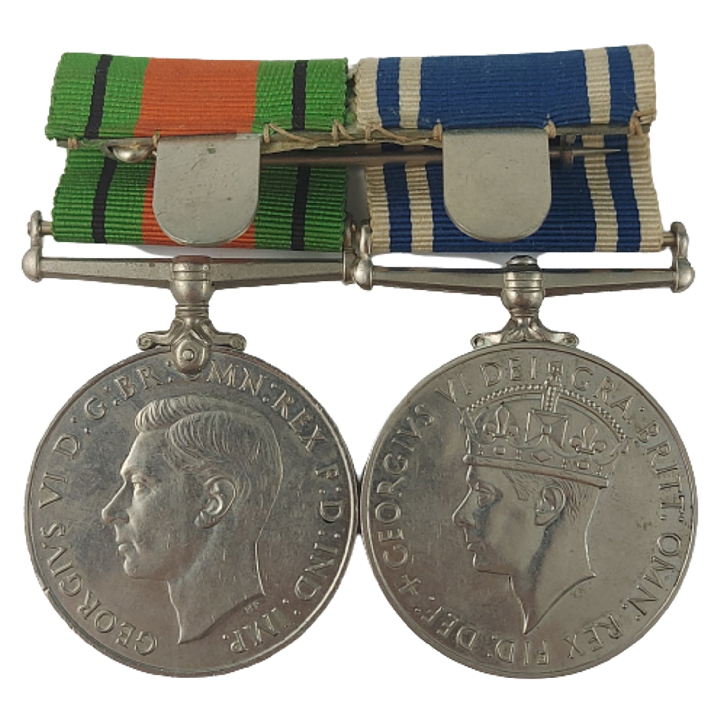 WW2 Medal Pair Exemplary Police Service And Defense Medal